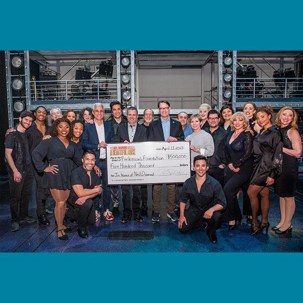 “A Beautiful Noise: The Neil Diamond Musical” Cast Presents Parkinson’s Foundation with a $500,000 Donation