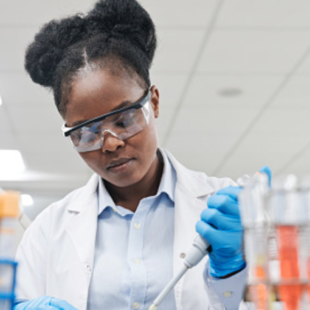 Researcher in lab