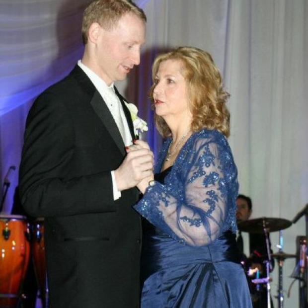 George Ackerman dancing with his mom at his wedding