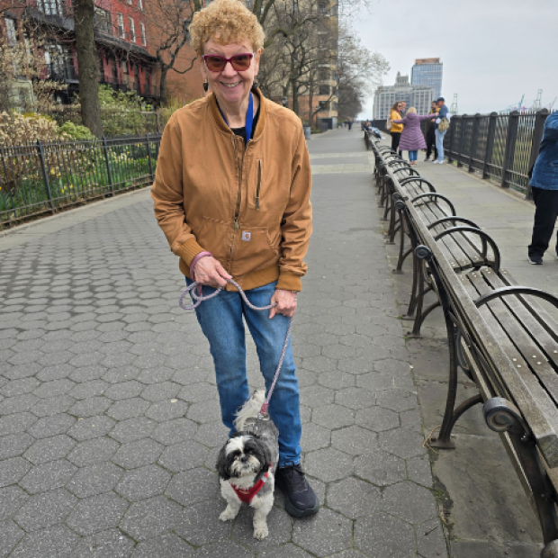 Alice Curry and her dog