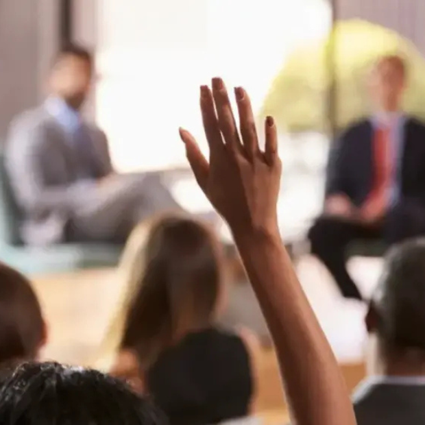 Raised hand featured event