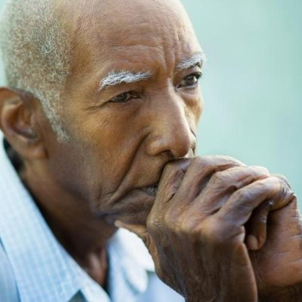 Man staring into distance