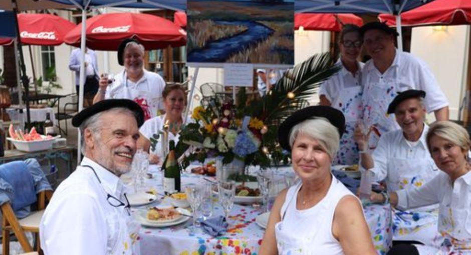 Artist table at Party for Parkinson's event