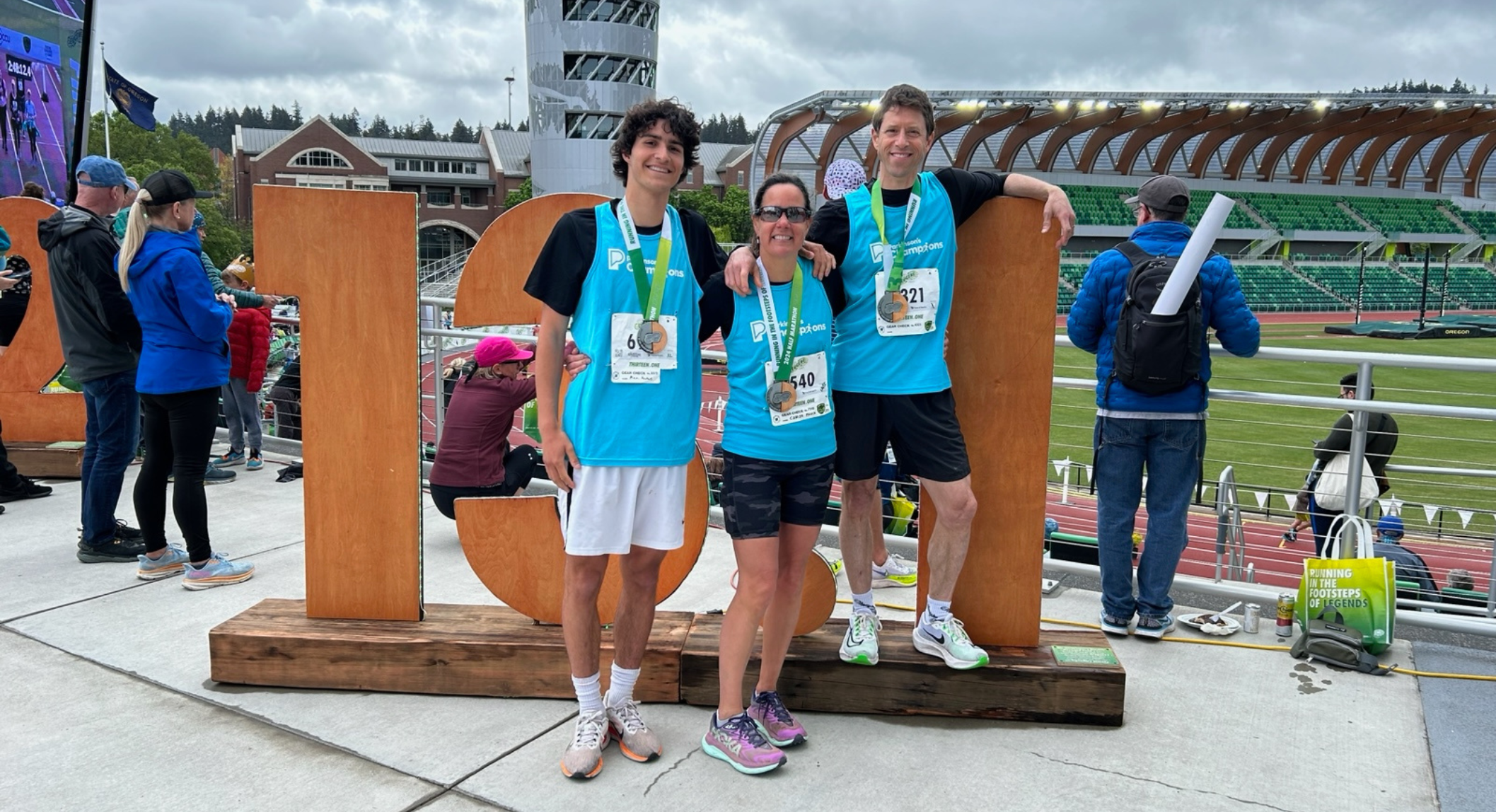 Three Participants at Eugene Marathon