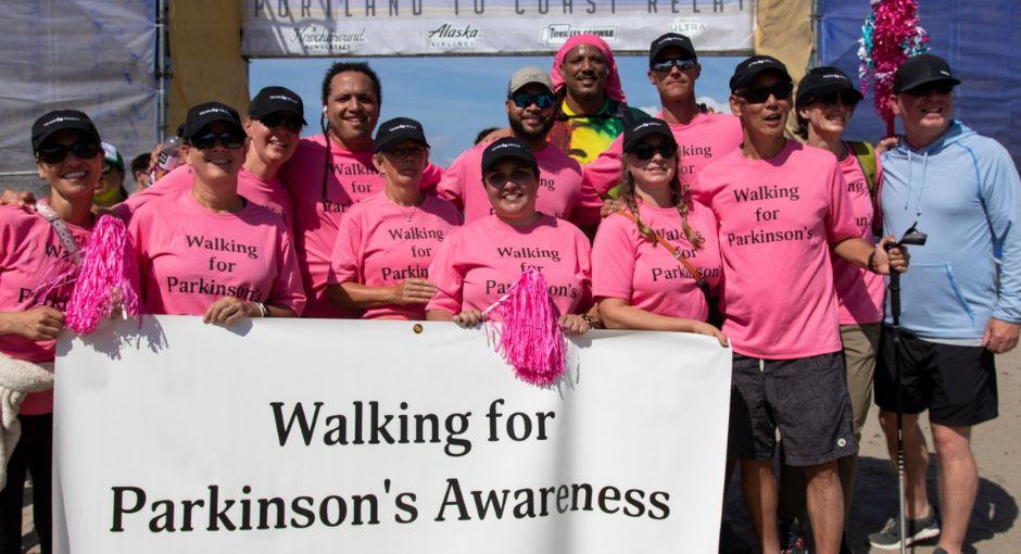 Jenny Wilhelm and group at walk