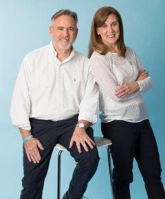 Jim Morgan and his wife during photoshoot
