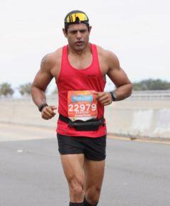 Karan Rai running a marathon