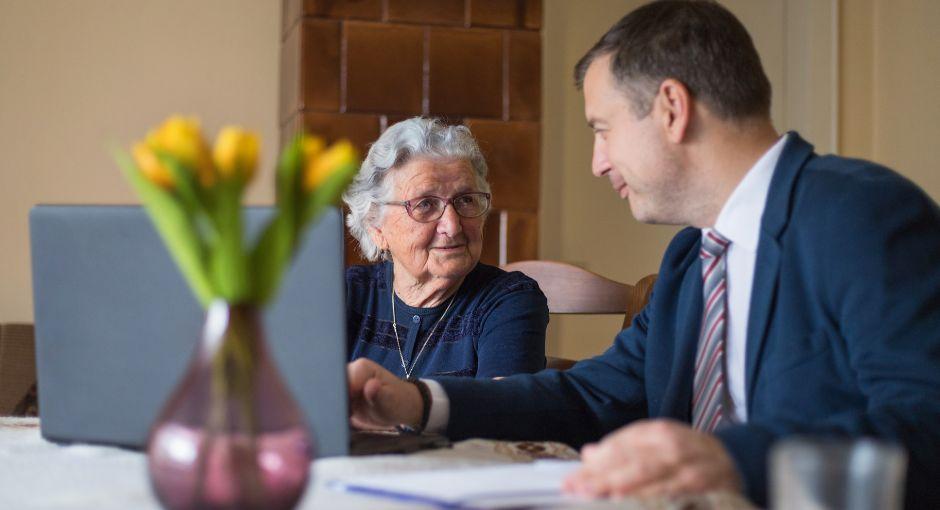 Woman meeting with financial advisor