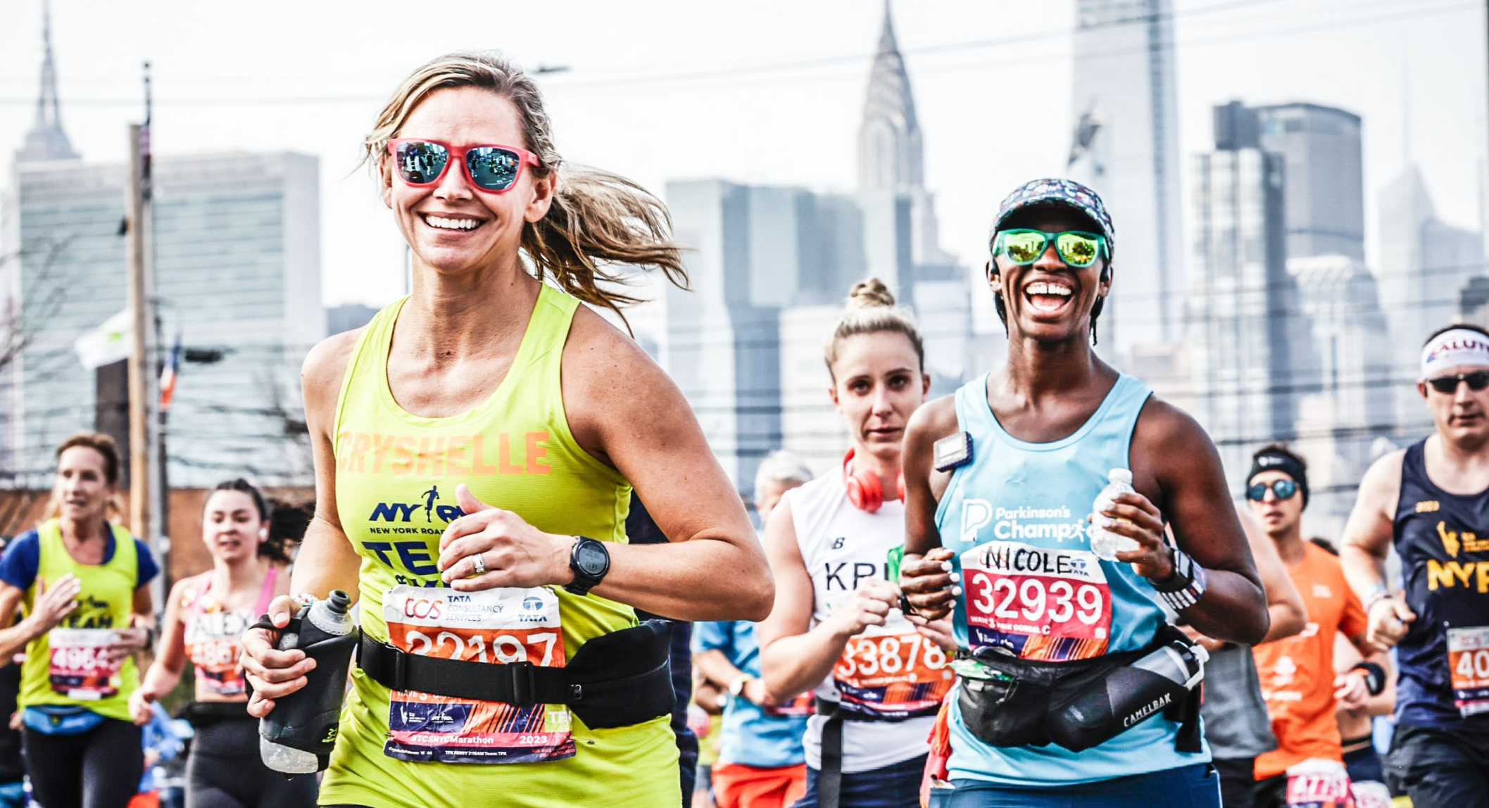 Participants running in TCS New York City Marathon