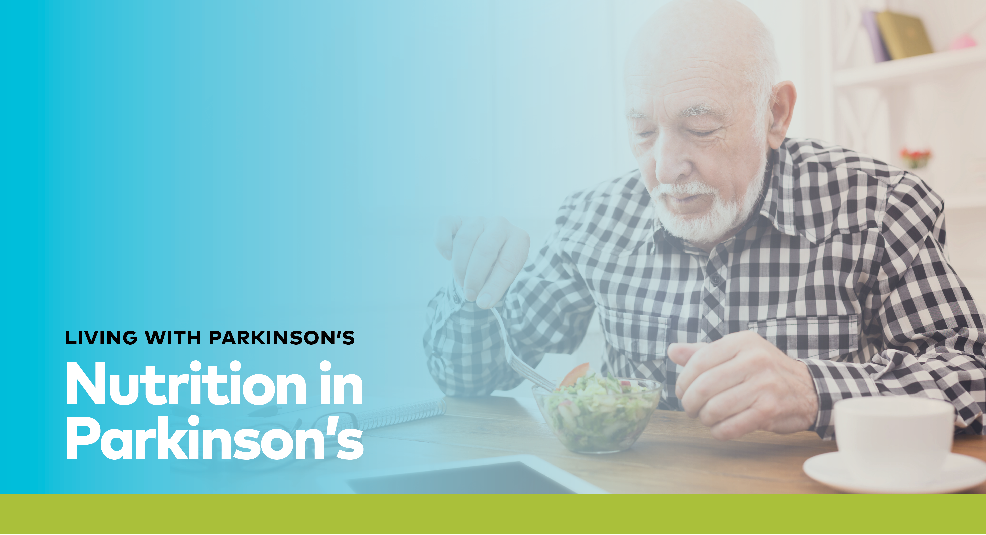 Nutrition banner - Man eating salad