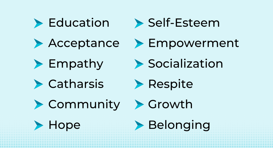 Support group benefits