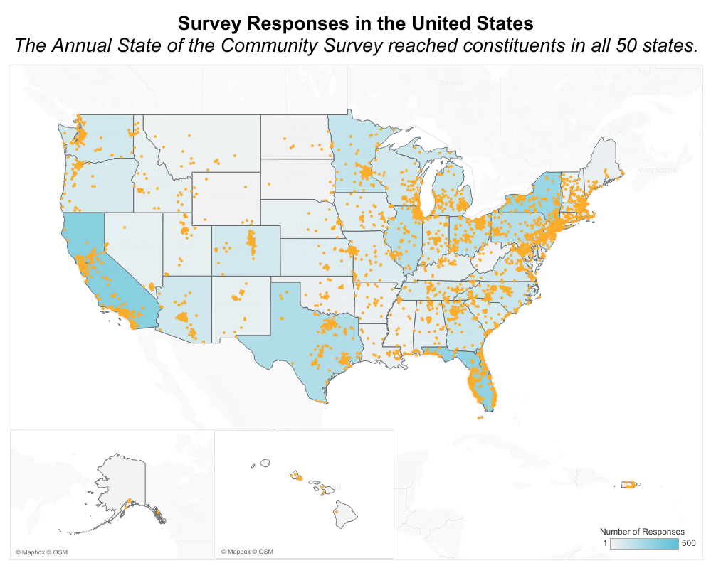 Survey results map