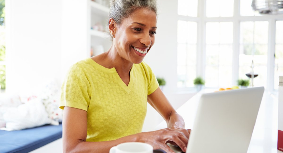 Woman on a laptop