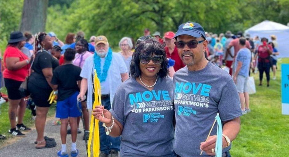 Young husband and wife at a Moving Day Walk