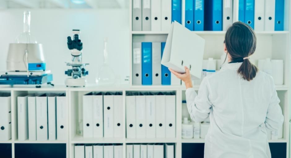 Female researcher in a lab