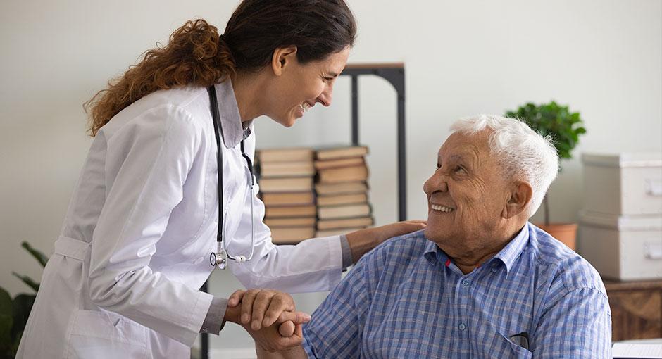 Doctor with patient