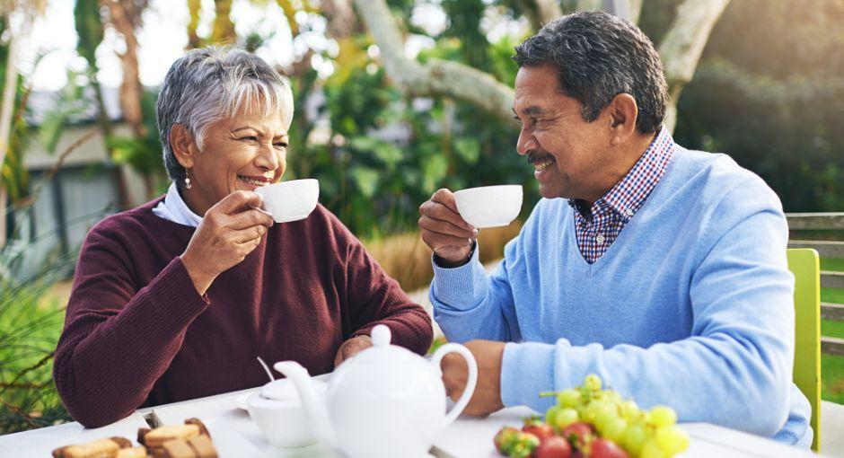 Drinking tea together