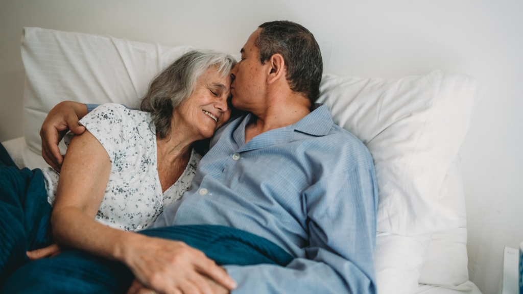 A couple in bed