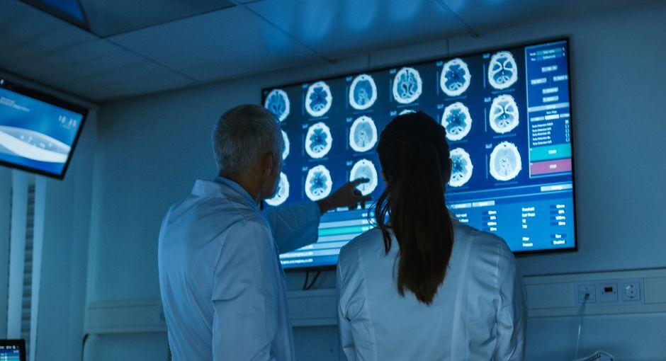 Neurologists studying xrays