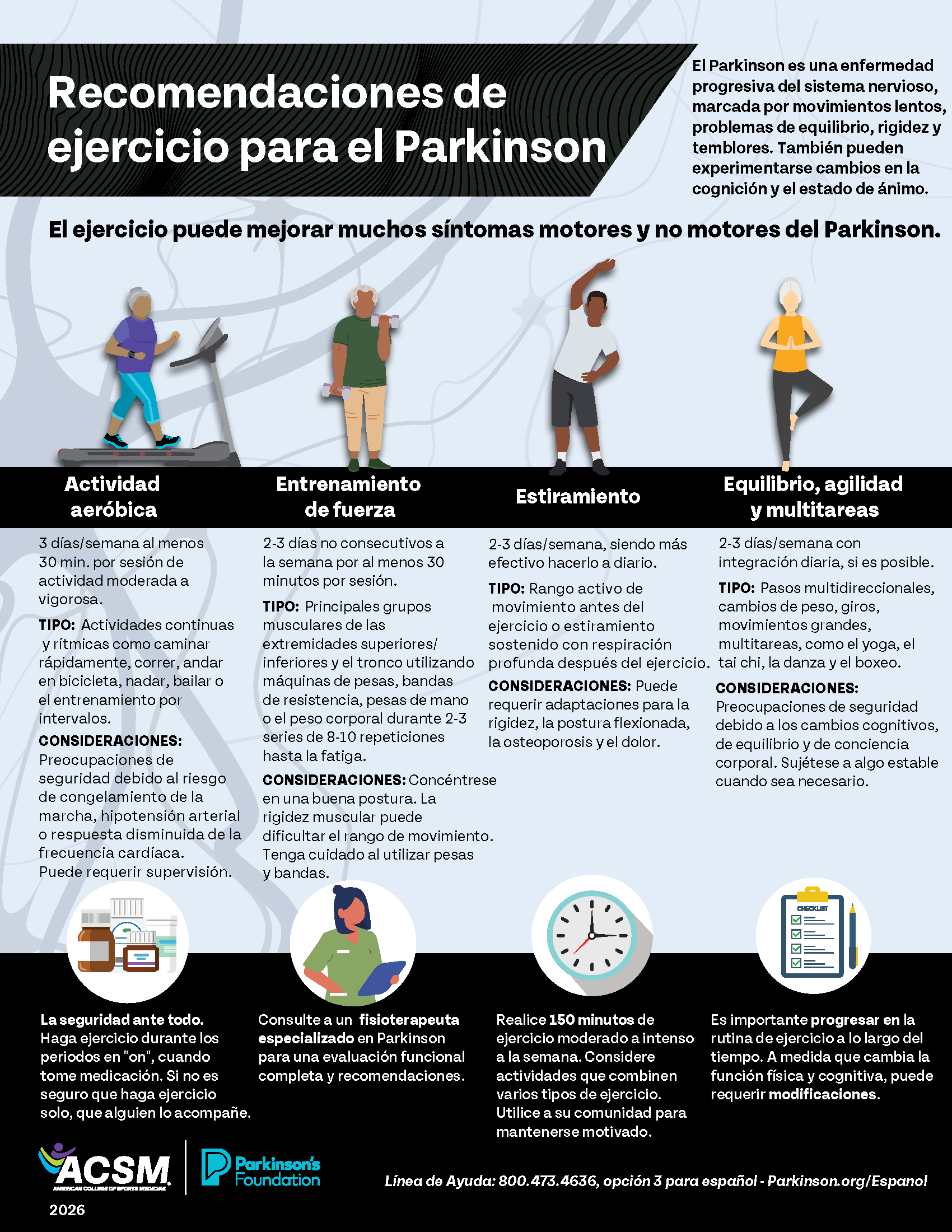 Recomendaciones de ejercicio para el Parkinson