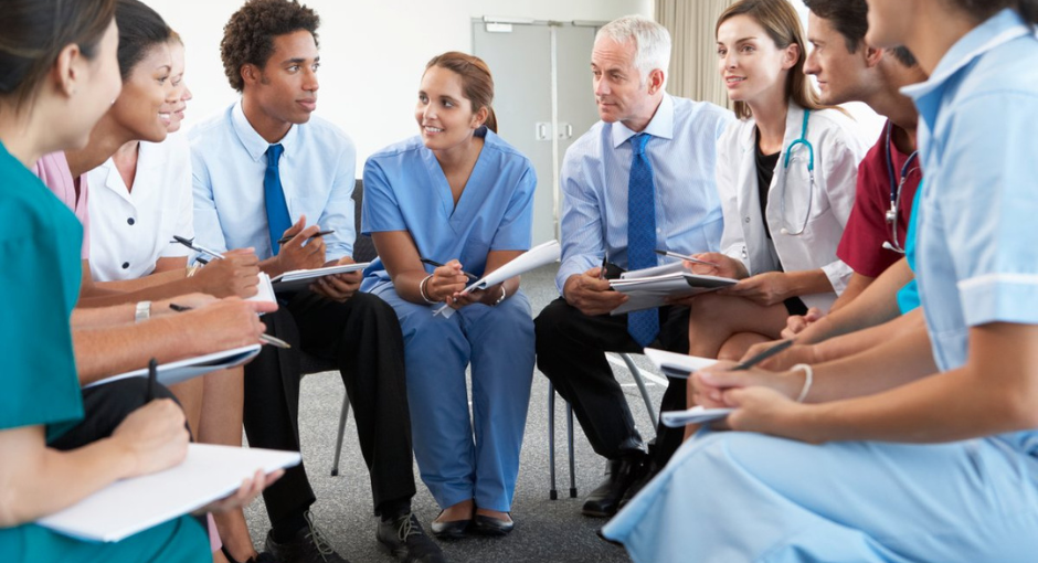 Group of people talking