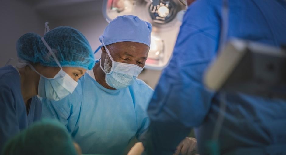 Doctor performing surgery