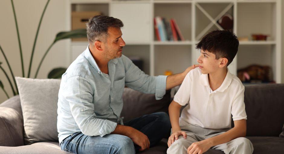 Man talking to his child