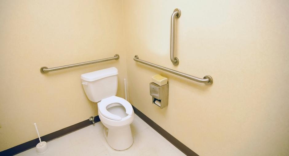 Toilet in bathroom