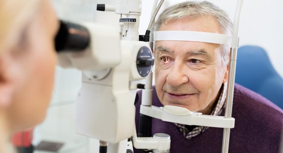 Man getting an eye exam
