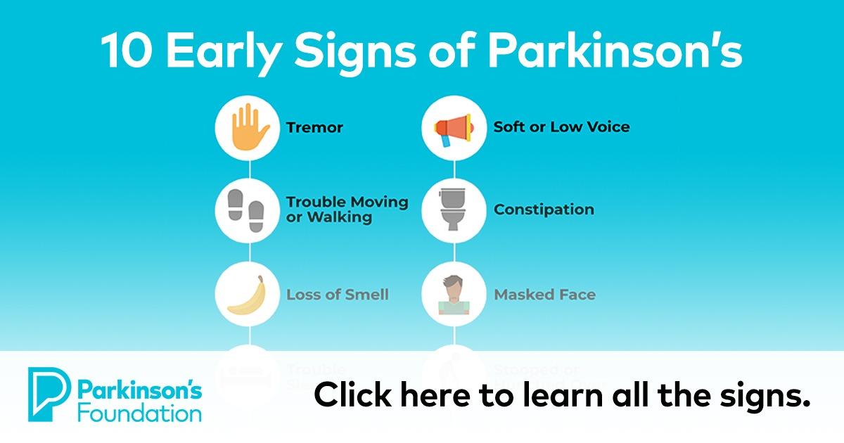 10 Early Signs Of Parkinsons Disease Parkinsons Foundation 